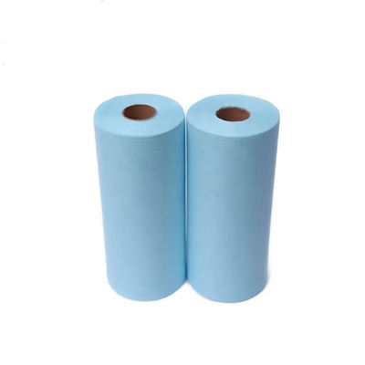 Woodpulp PET Heavy Duty Industrial Wipes Roll Multipurpose 65gsm