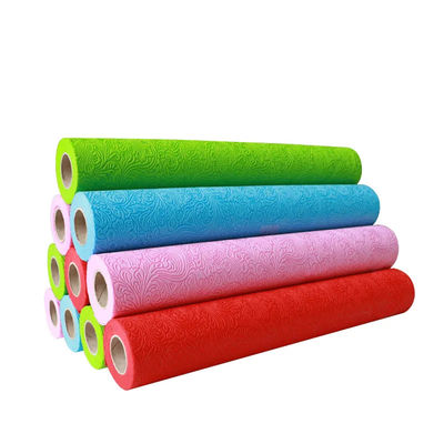 Embossed Disposable Dining Table Cover , 60gsm Luxury Tablecloths For Weddings