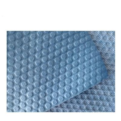 Blue Embossed Non Woven Cloths Cleaning Wipes Woodpulp Material