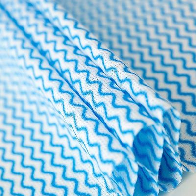 Spunlace 50GSM Disposable Dish Cloths , Super Absorbent Blue Disposable Rags