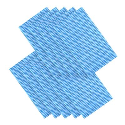 Spunlace 50GSM Disposable Dish Cloths , Super Absorbent Blue Disposable Rags
