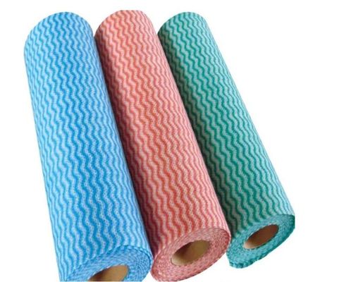 Biodegradable Non Woven Jumbo Roll , 40GSM Disposable Dish Washing Cloths