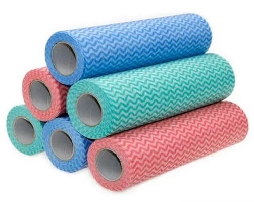 50GSM Spunlace Disposable Polishing Cloths , Antibacterial Kitchen Cloth Wipes