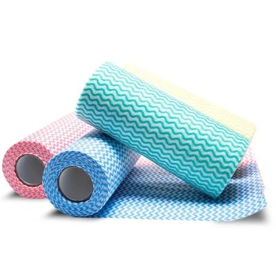 50GSM Spunlace Disposable Polishing Cloths , Antibacterial Kitchen Cloth Wipes