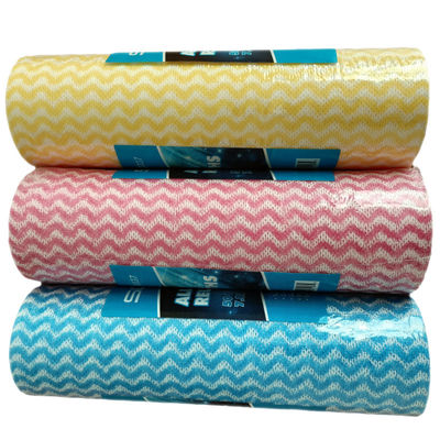 50GSM Spunlace Disposable Polishing Cloths , Antibacterial Kitchen Cloth Wipes