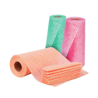 Perforated Spunlace Cleaning Wipes Multicolor Practical Reusable For Kitchen