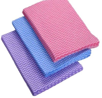 ISO Home Disposable Cleaning Rags , Kitchen Floor Spunlace Non Woven Fabric