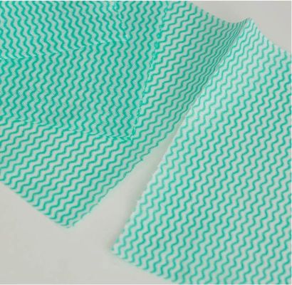 ISO Home Disposable Cleaning Rags , Kitchen Floor Spunlace Non Woven Fabric