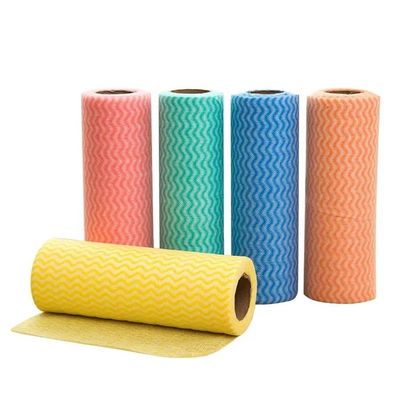 Polyester Disposable Cleaning Wipes Roll Multipurpose Durable