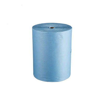 60gsm Blue Heavy Duty Industrial Wipes Roll Wood Pulp PP Rags Nontoxic