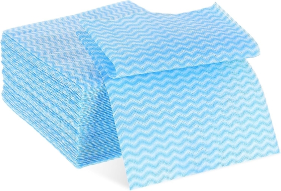 30-80gsm Disposable Cleaning Cloth Heavy Duty  Non-Woven Fabric Kitchen Washing Cloth Multi-Use Absorbent Dish Towels Blue Cleaning Rags