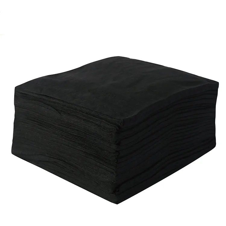 Cosmetic Spa Disposable Hairdressing Towels Biodegradable Black White Color