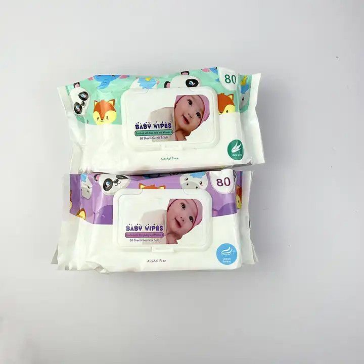 Pure Natural No Fluorescer Wet Wipes Portable Baby Skin Care Moisturizing Wipe Tissue